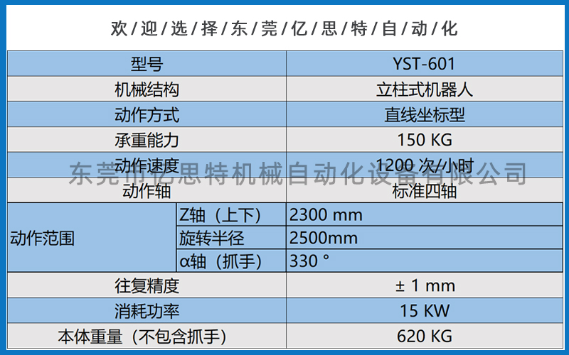  立式碼垛機(jī)器人 產(chǎn)品參數(shù)